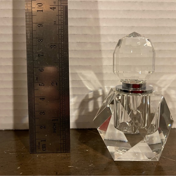 Marilyn Miglin Beautiful Leaded Crystal Geometric Perfume Bottle NEW in Box, NOS - Picture 5 of 5